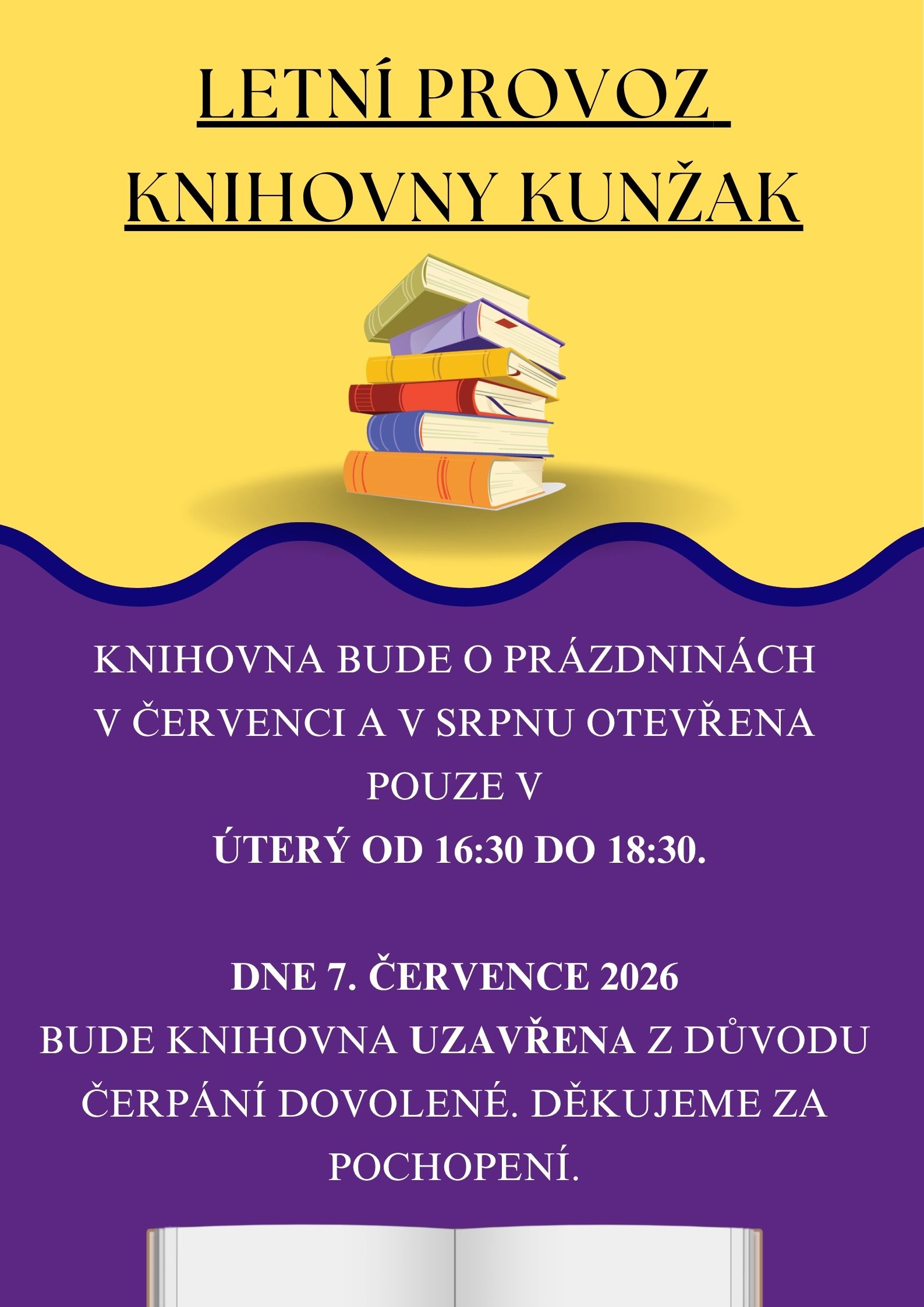 obrázek k článku: Letní provoz knihovny