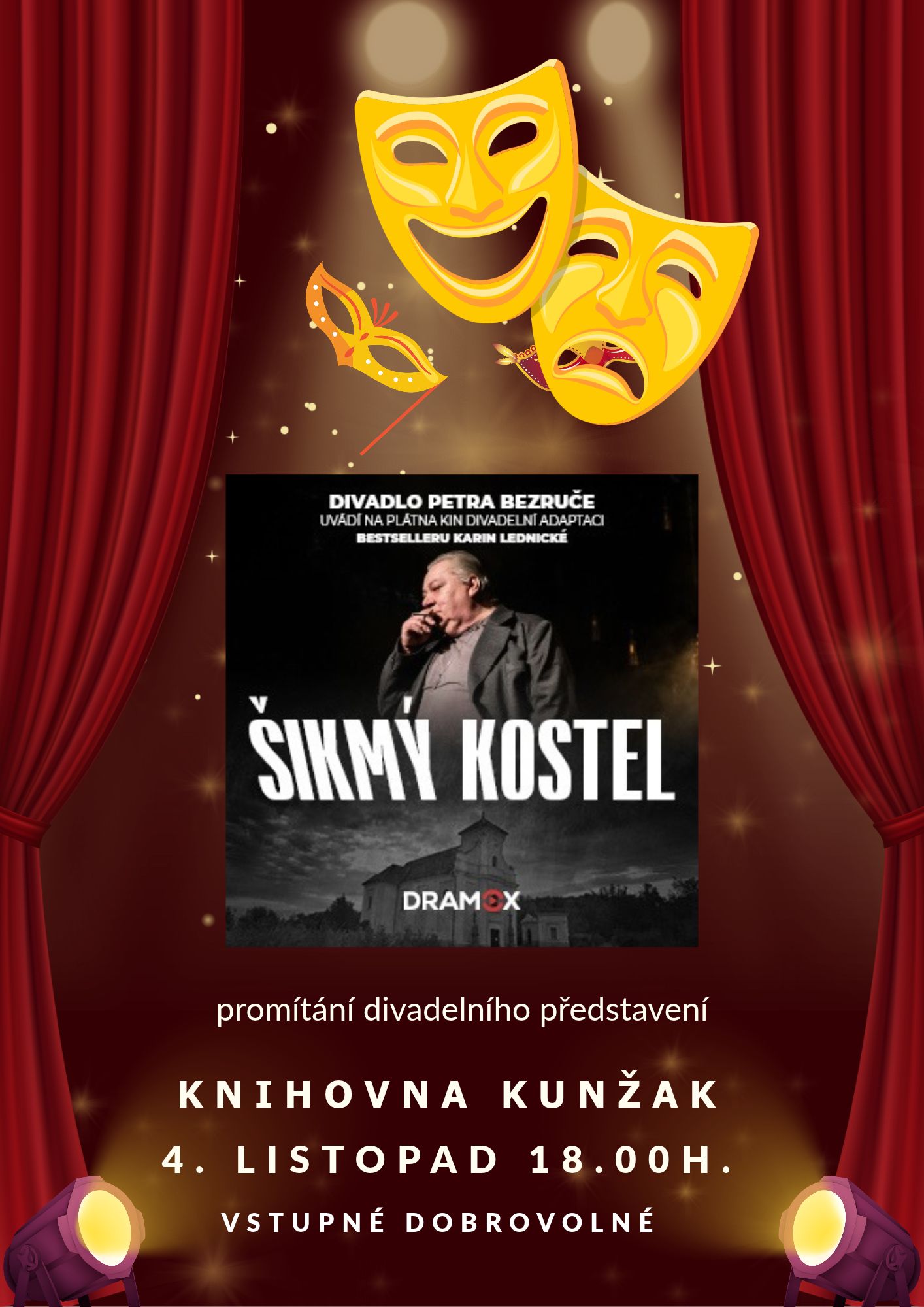 obrázek k článku: Promítání divadelního představení Šikmý kostel